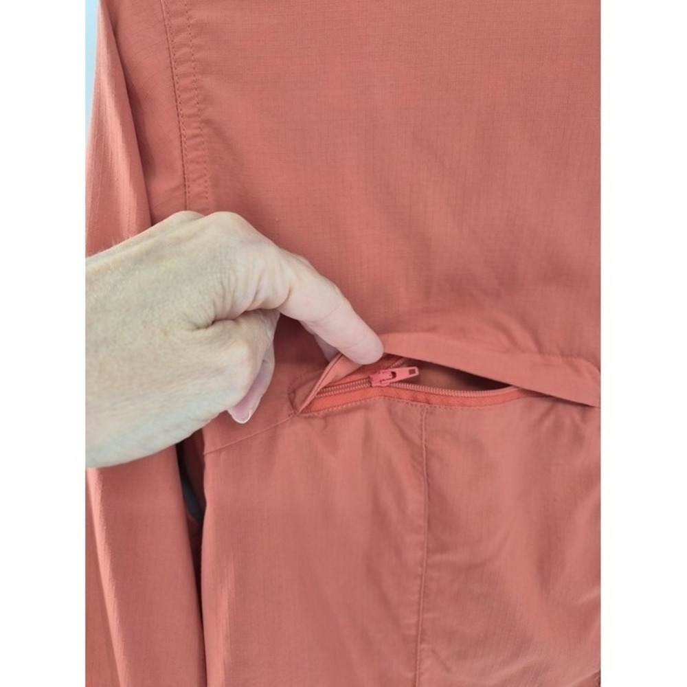 Columbia GRT Women's Omni-Dry Shirt L Terracotta Nylon Vented Hiking Travel Top - Picture 5 of 11